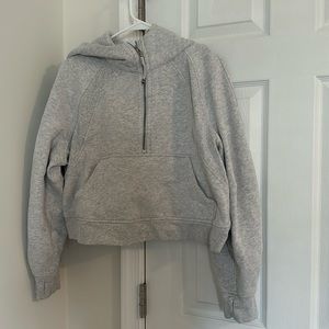 lululemon grey scuba quarter zip M/L